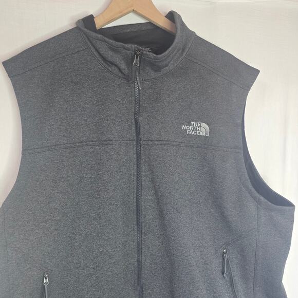The North Face Soft Shell Zip-Up Vest XXL Windwall Canyonwall Dark Heather Gray - Picture 2 of 7